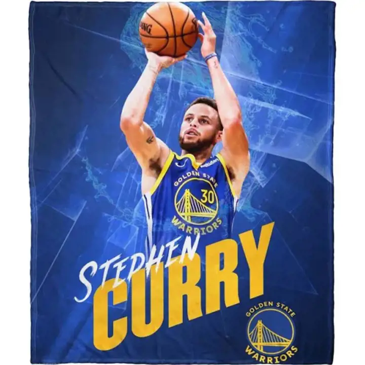 Golden State Warriors Plaid polaire en soie 50x60 Curry