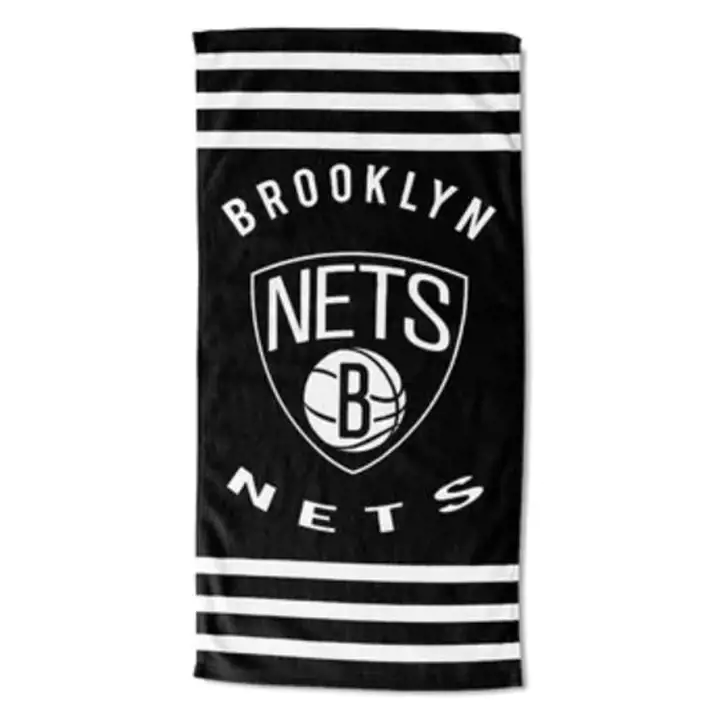 "Serviettes de plage Brooklyn Nets 76x152 cm « Rayures » ass."