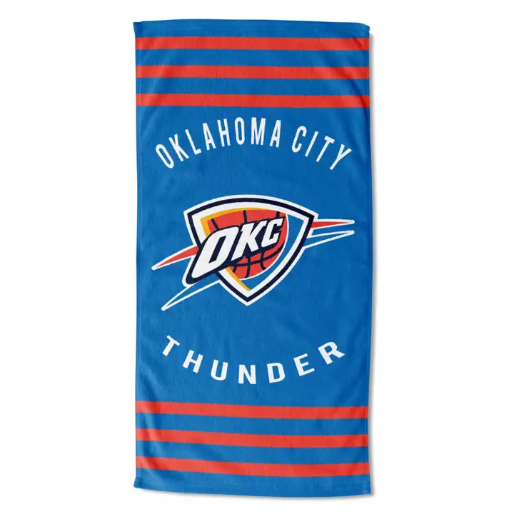 "Serviettes de plage Oklahoma City Thunder 30x60 « Stripes » ass."