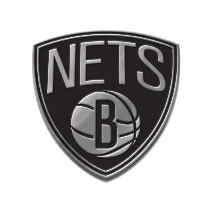 Emblème métallique automobile des Brooklyn Nets