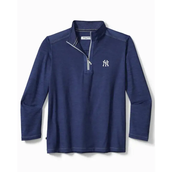 New York Yankees MLB Tommy Bahama On Deck Half Zip NY NAVY