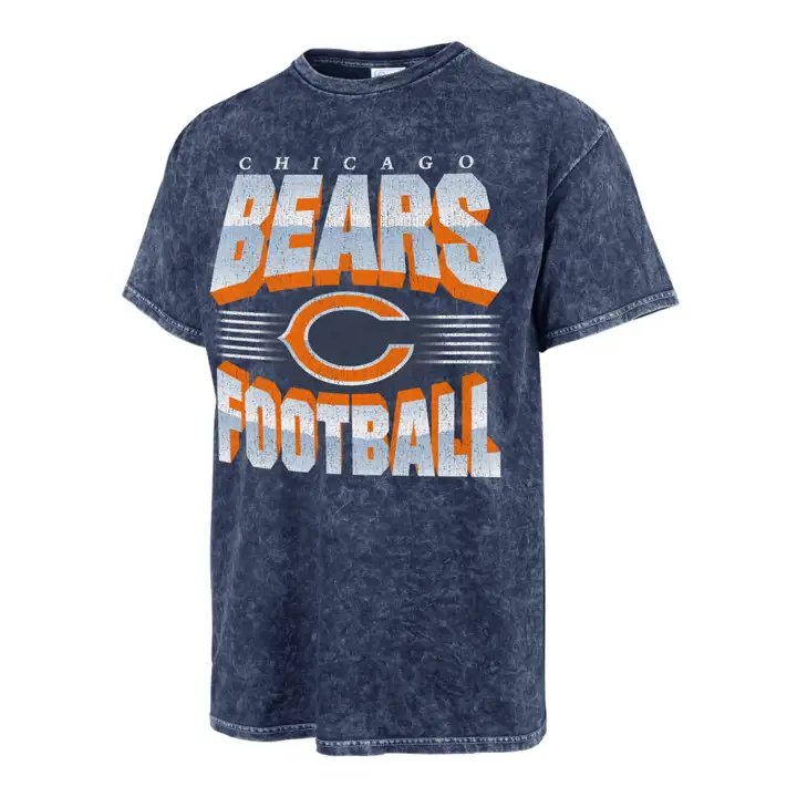 T-Shirt Tubulaire Vintage CHICAGO BEARS NFL 21 BLEU MARINE