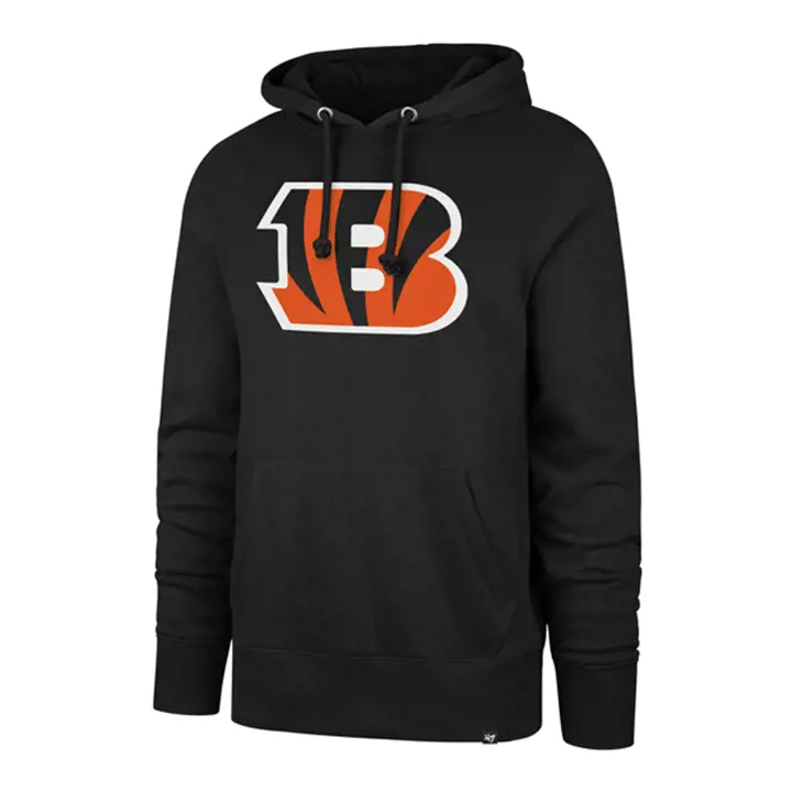 BENGALS 47 NFL Imprimé Titre Capuche noir