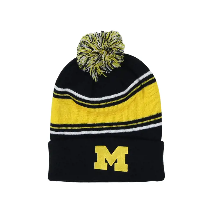 MichiganW NCAA NWL Bonnet en tricot à revers navy/gl/wht