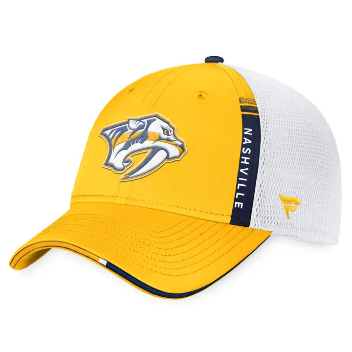 Casquette trucker Nashville Predators 2022 NHL Draft jaune/marine