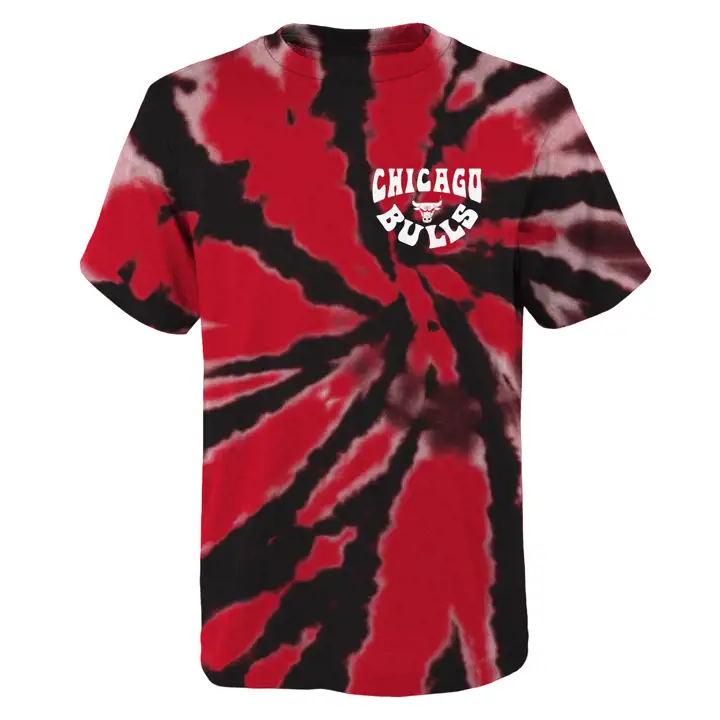 T-shirt Jeune NBA Chicago Bulls Tie-Dye rouge/noir