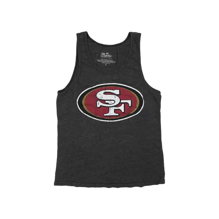 Débardeur chiné noir à logo des 49ers de San Francisco NFL