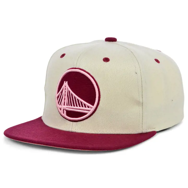 Casquette snapback Golden State Warriors NBA rose merlot/crème/rose
