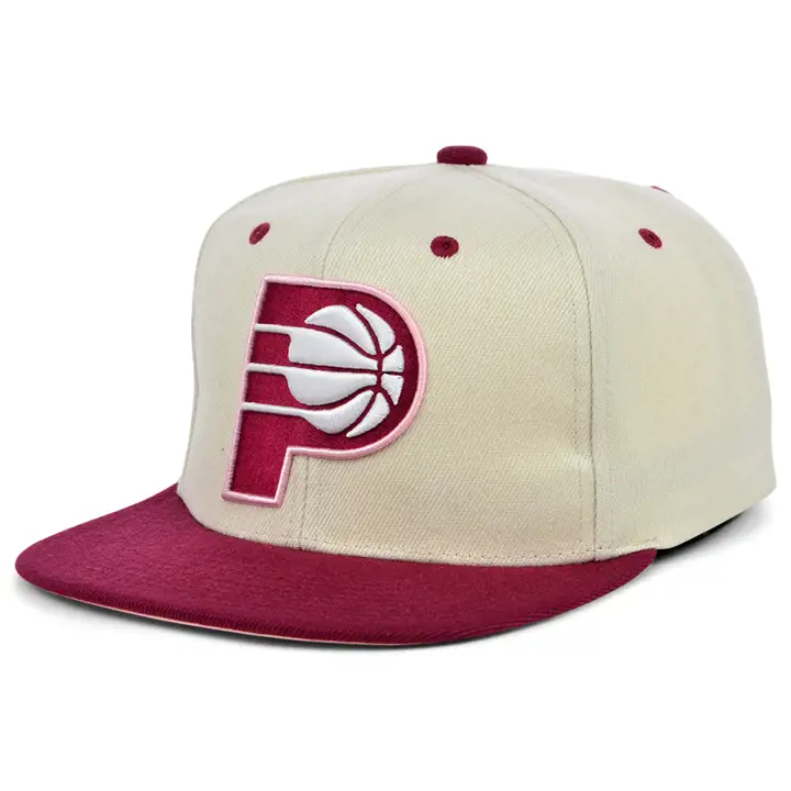 Casquette Snapback Indiana Pacers NBA Rose Merlot voilé/crème/rose