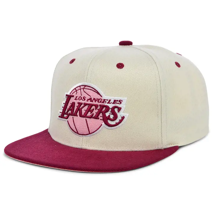 Casquette snapback NBA Los Angeles Lakers rose merlot voile/crème/rose