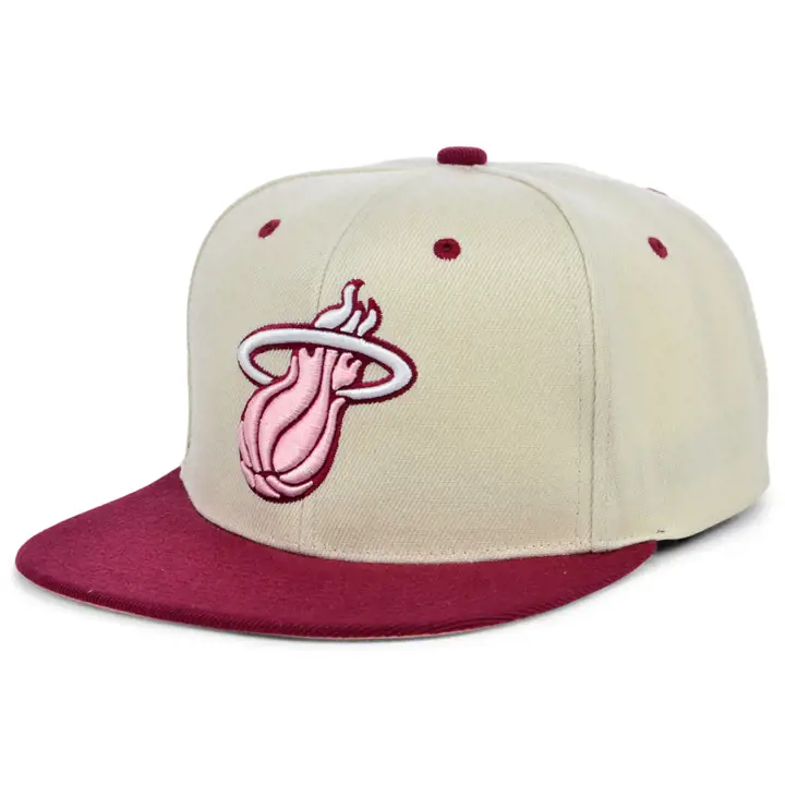 Casquette snapback Miami Heat NBA rose merlot voile/crédit/rose