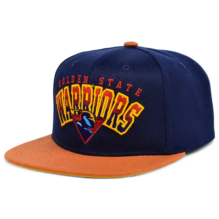 Golden State Warriors NBA Dégradé Wordmark Snapback Bleu marine/or
