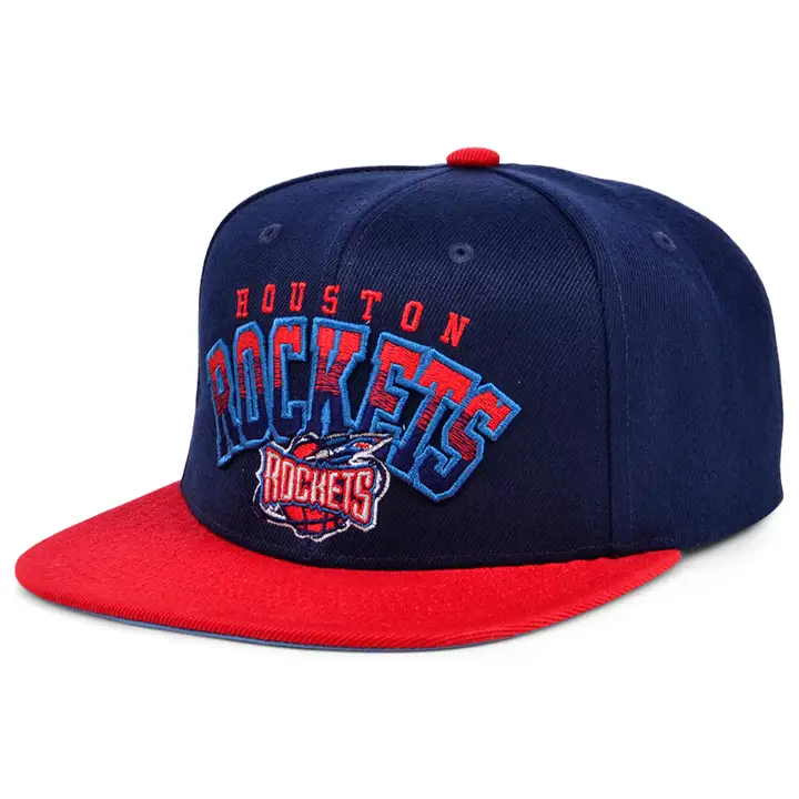 Houston Rockets NBA Gradient Wordmark Casquette snapback Bleu marine/Rouge/bleu clair