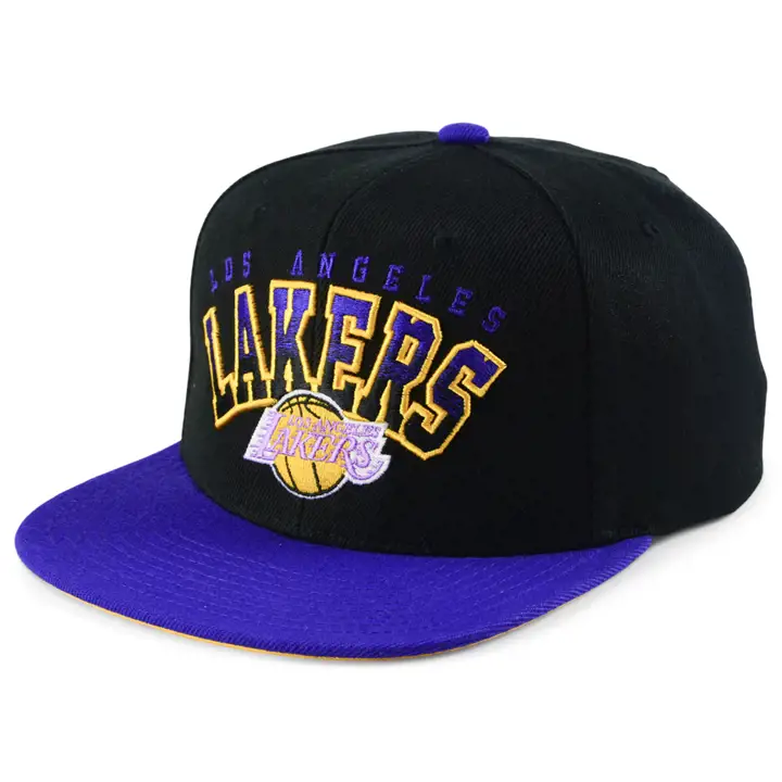 Casquette Snapback NBA Los Angeles Lakers Logo Dégradé noir/mauve/jaune
