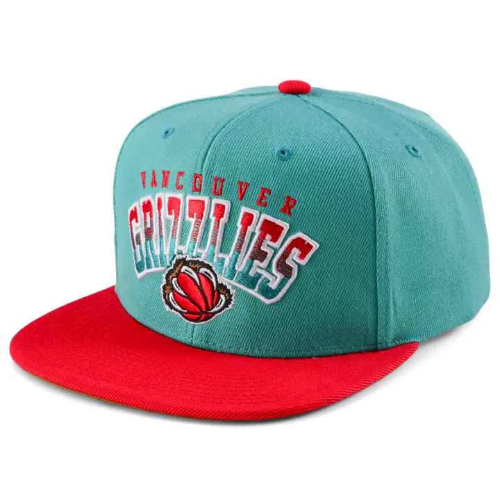 Casquette Snapback Wordmark Dégradé Vancouver Grizzlies NBA Bleu sarcelle/Rouge/