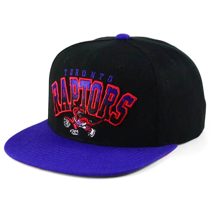 Toronto Raptors NBA Gradient Wordmark Snapback noir/mauve/rouge