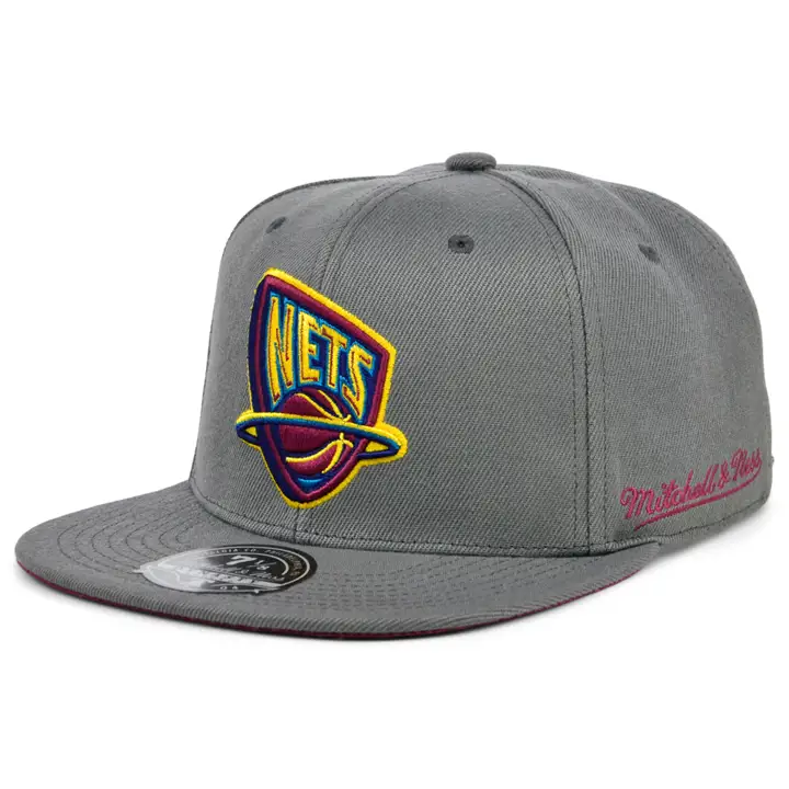 New Jersey Nets NBA Carbon Cabernet Ajusté graphique/graphique/dkmag