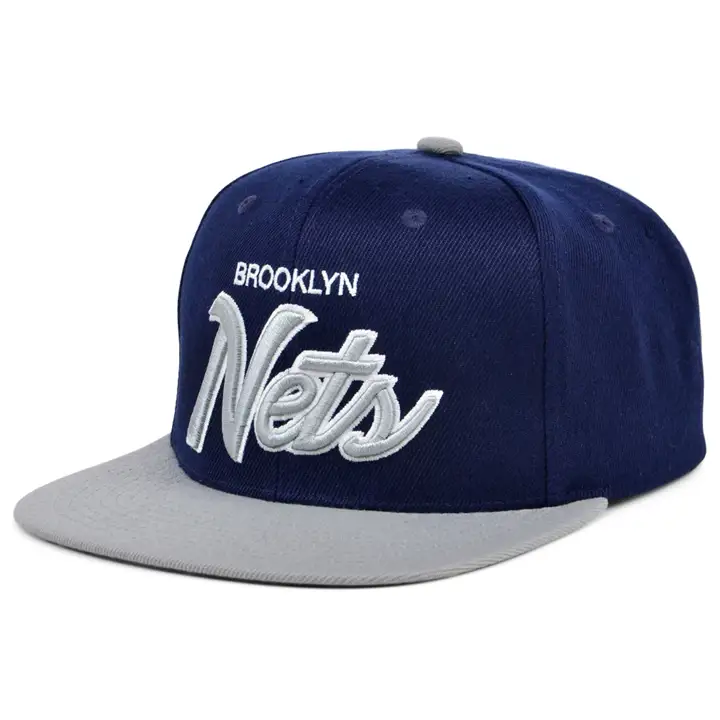 Brooklyn Nets NBA Casquette réglable « Spirit Script Snapback » marine/gris/marine