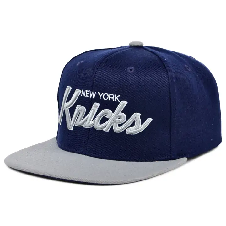 Casquette snapback New York Knicks NBA Navy Spirit Script marine/gris/marine