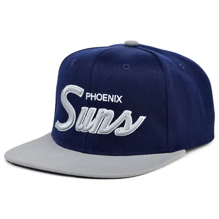 Casquette NBA Phoenix Suns Navy Spirit Script Snapback marine/gris/marine