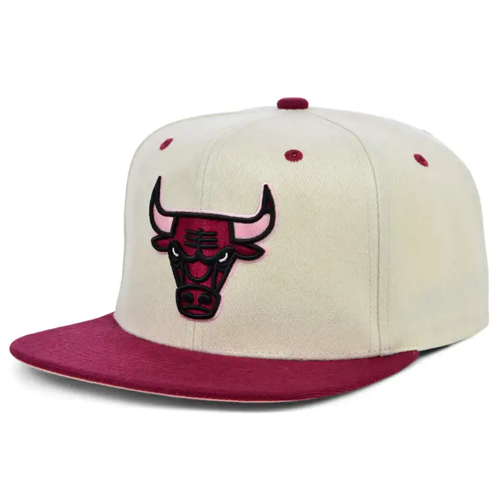 Casquette snapback Chicago Bulls NBA rose merlot voile/crème/rose