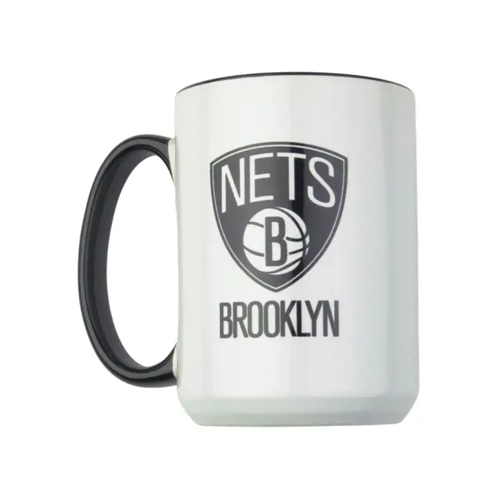 Tasse de 15 oz avec intérieur coloré Brooklyn Nets