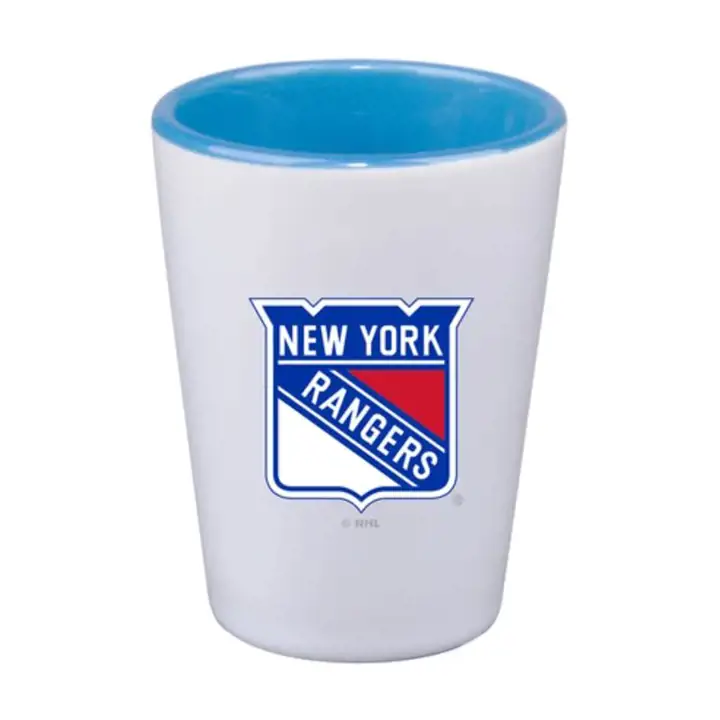 Verre à shot des Rangers de New York 2oz. avec intérieur coloré