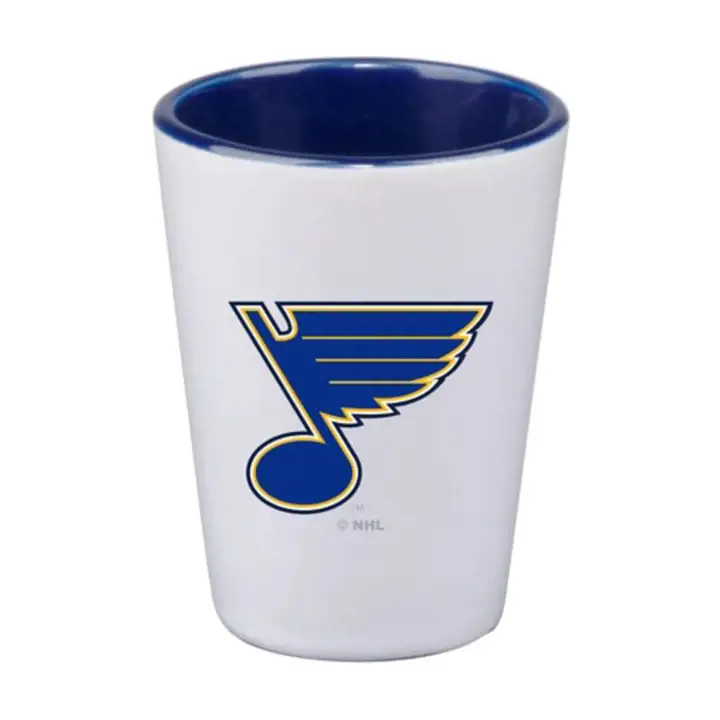 Verre à shot avec intérieur coloré de 2 oz. St. Louis Blues ast