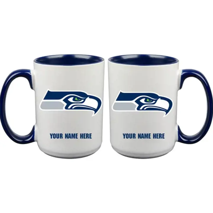 Mug de 44 cl Seattle Seahawks avec intérieur coloré