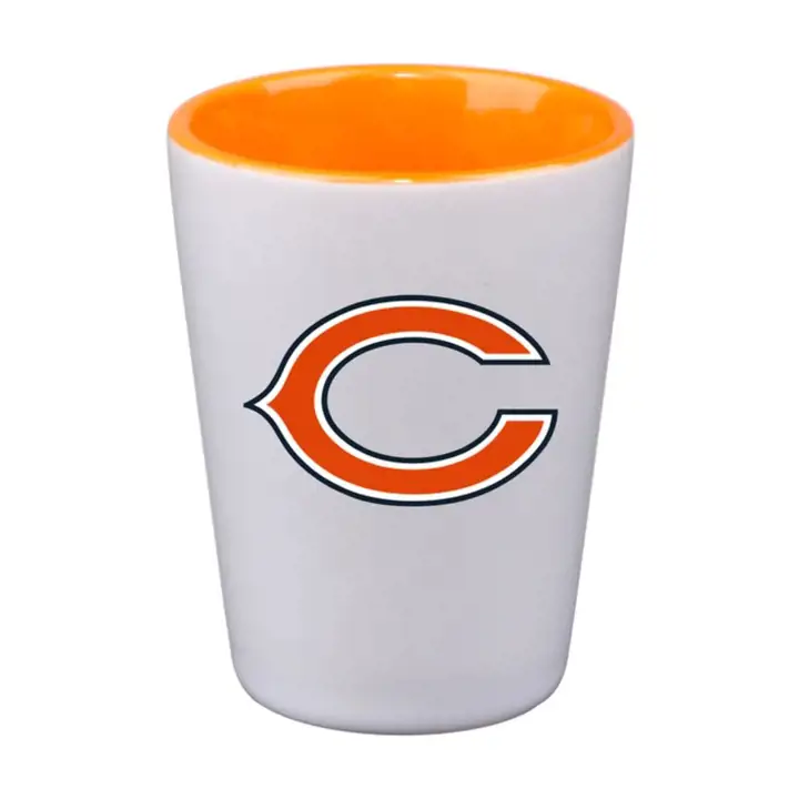 Verre à shot avec intérieur coloré Chicago Bears de 2 oz
