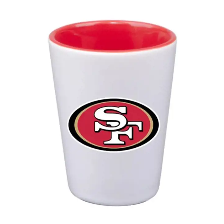 Verre à shot San Francisco 49ers de 2 oz. avec intérieur coloré