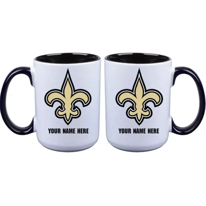 Tasse avec intérieur coloré 44 cl New Orleans Saints