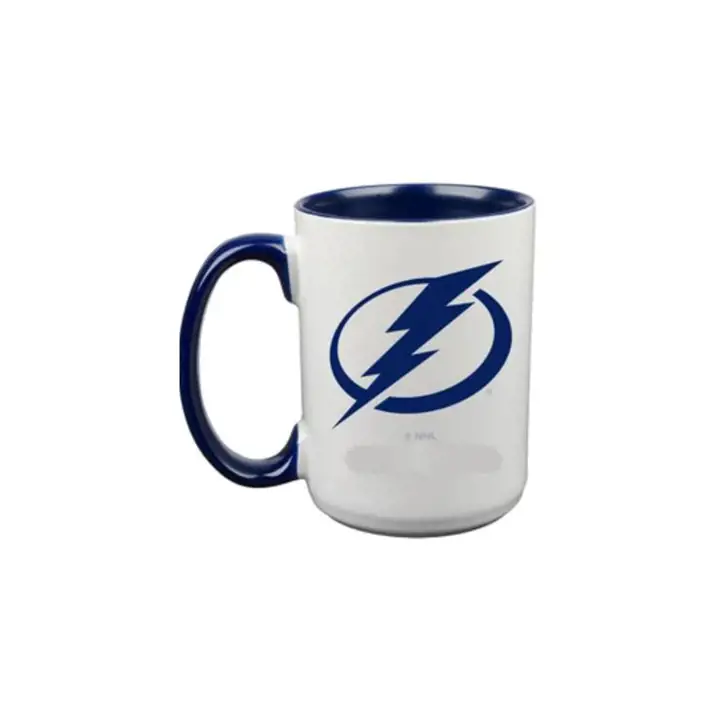 Tasse en céramique 15oz aux couleurs intérieures Tampa Bay Lightning
