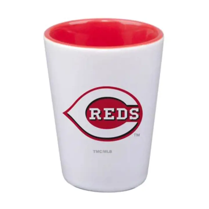 Verre à shot avec couleur intérieure Cincinnati Reds 2oz.