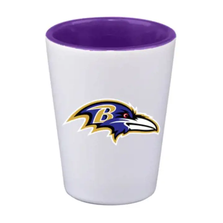 Verre à shot avec intérieur de couleur Baltimore Ravens 2oz