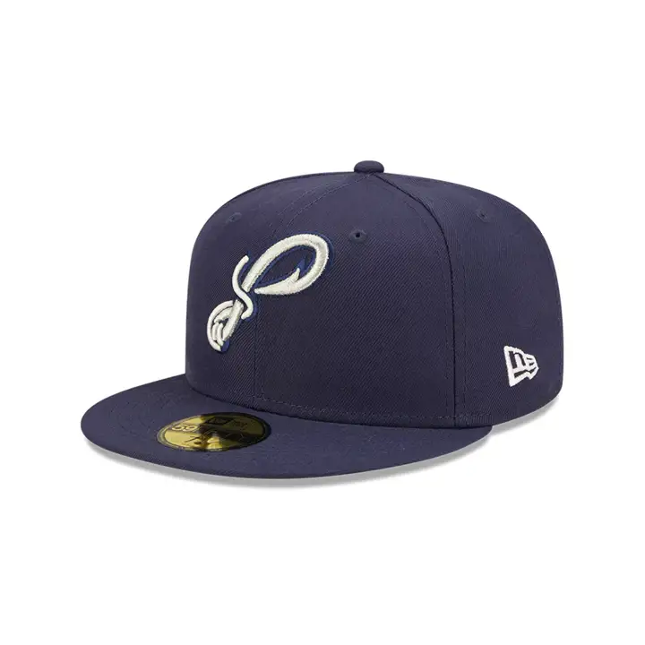 Casquette authentique 59Fifty Collection MiLB Pensacola Blue Wahoos - Bleu Marine