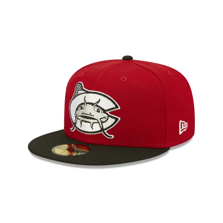 CASQUETTE CAROLINA MUDCATS MiLB Collection Authentic 59Fifty ROUGE