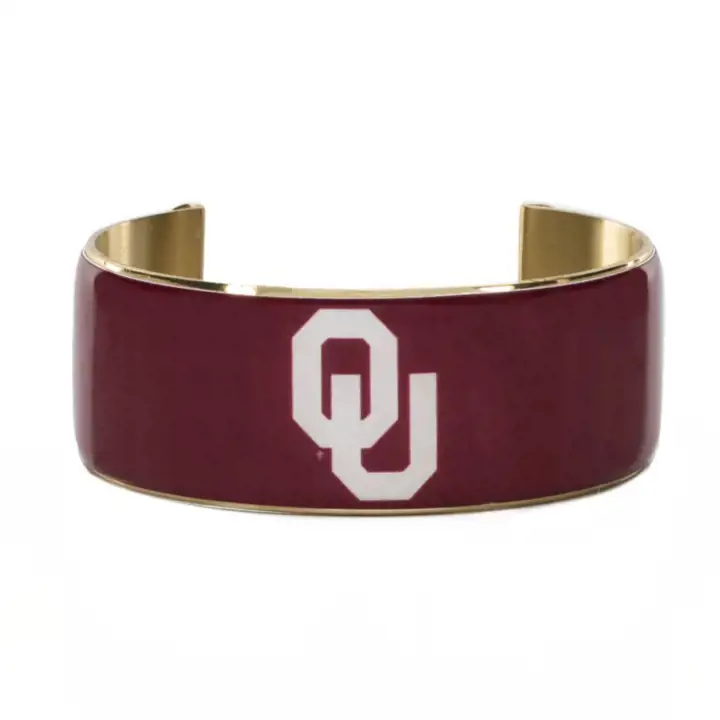 Bracelet Oklahoma Sooners Art Déco 1.0 or/blanc/bleu