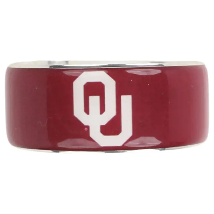 Bracelet Oklahoma Sooners Art déco .5 argent/blanc/bleu