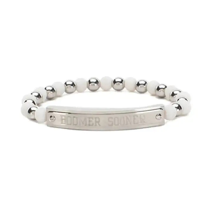 Bracelet Oklahoma Sooners Kerry Remix Boomer Sooner arg/blanc