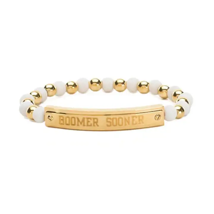 Oklahoma Sooners Kerry Remix Boomer Sooner Bracelet or/blanc