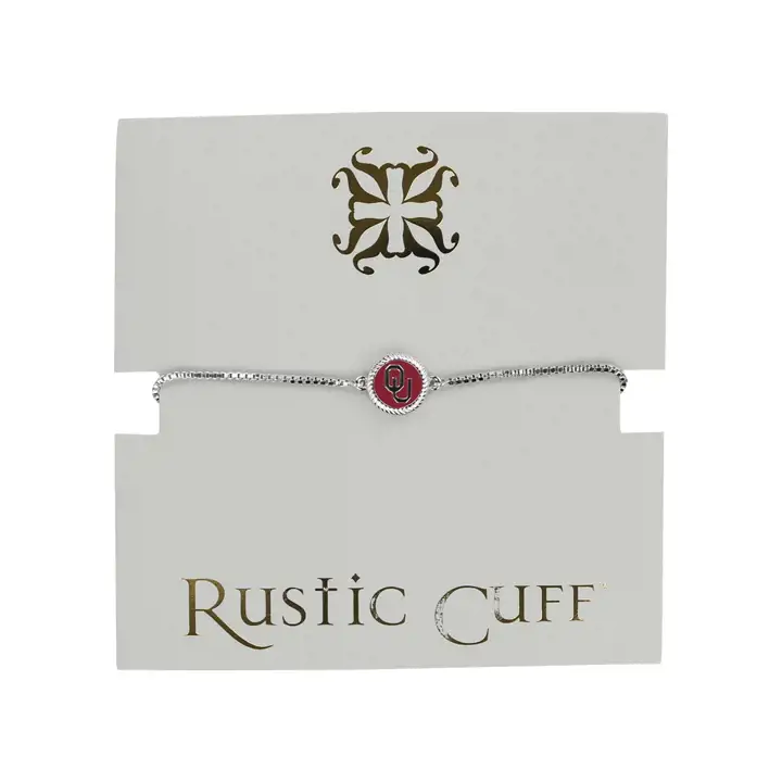 Bracelet Oklahoma Sooners Campbell OU argent/blanc/bleu