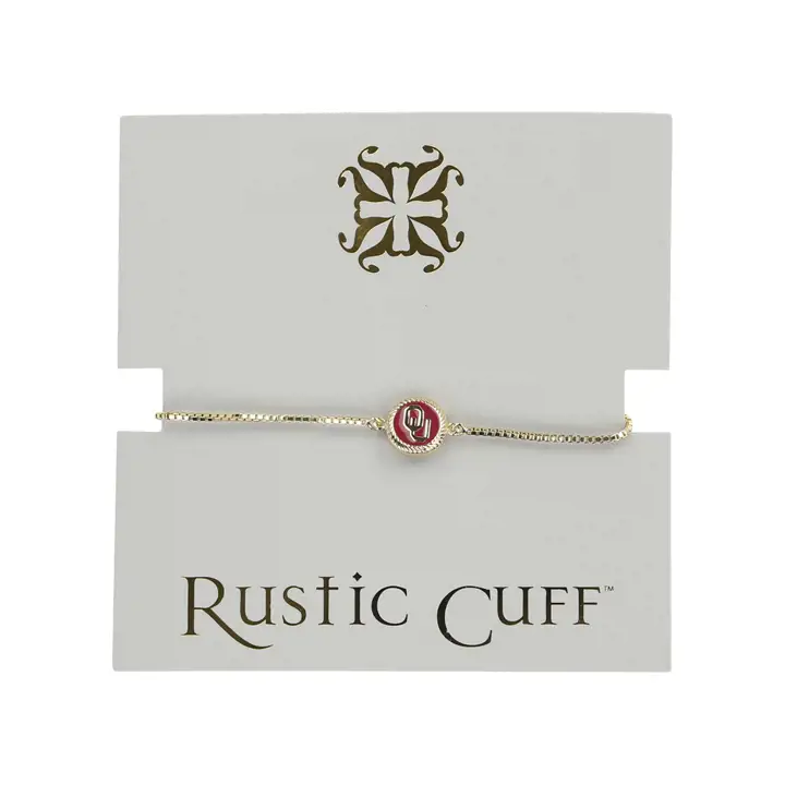 Oklahoma Sooners Campbell OU Bracelet or/blanc/bleu