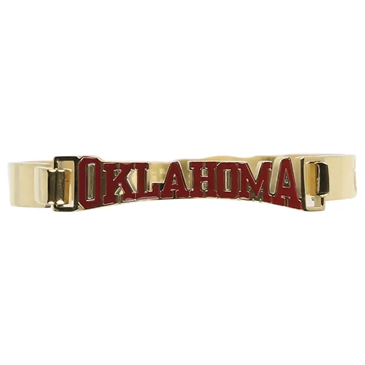 Bracelet Oklahoma Sooners Kristin OU or/blanc/bleu