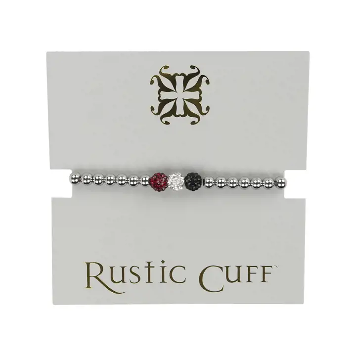 Bracelet tricolore Irlande Oklahoma Sooners argent/blanc/bleu