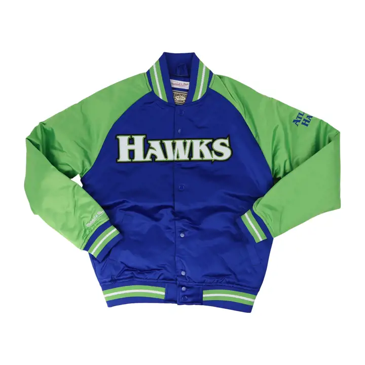 Veste en satin NBA Reload Atlanta Hawks vert/bleu