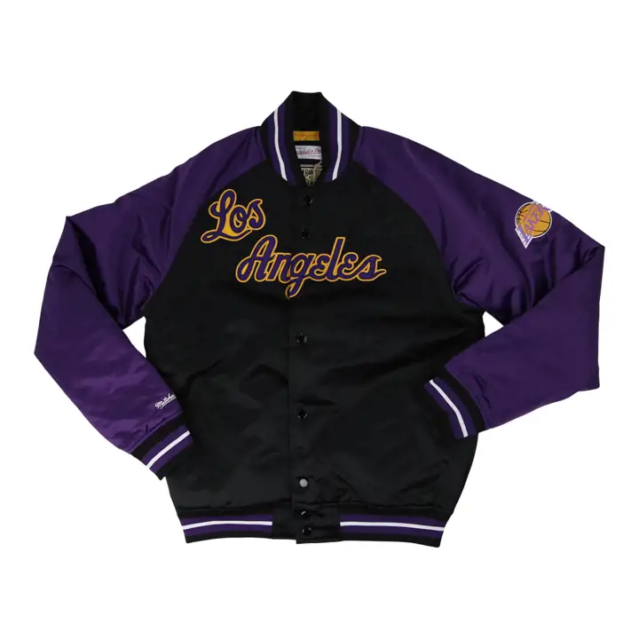 Veste satin Los Angeles Lakers NBA Reload pur/blk