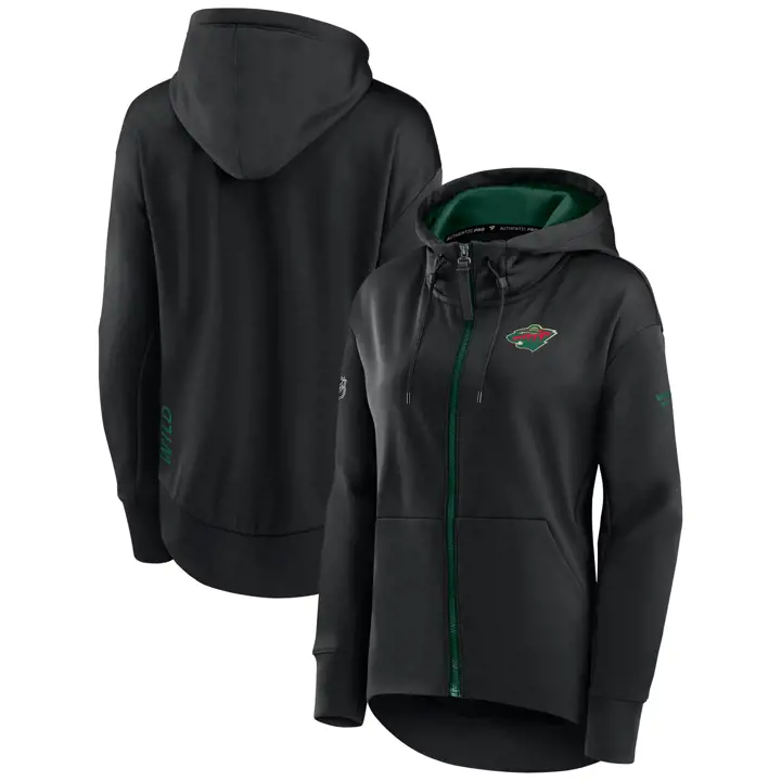 Veste à Capuche Zippée Intégrale Femme NHL Minnesota Wild 22 noir