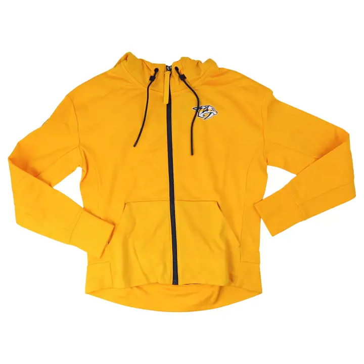 Chandail à capuchon entièrement zippé pour femme NHL Nashville Predators Rink 22 jaune