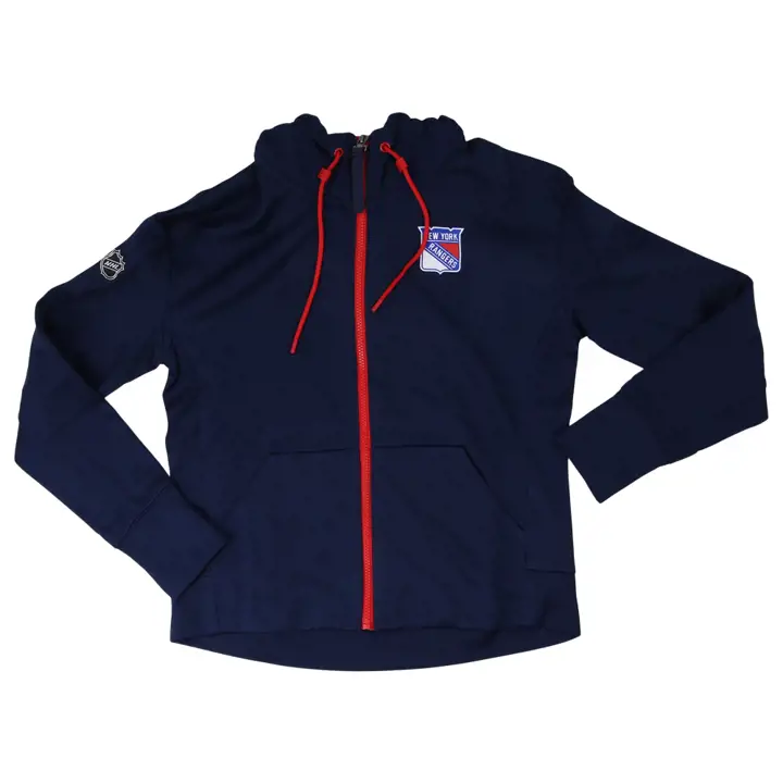 New York Rangers NHL Femme Rink Full Zip Hood 22 Marine